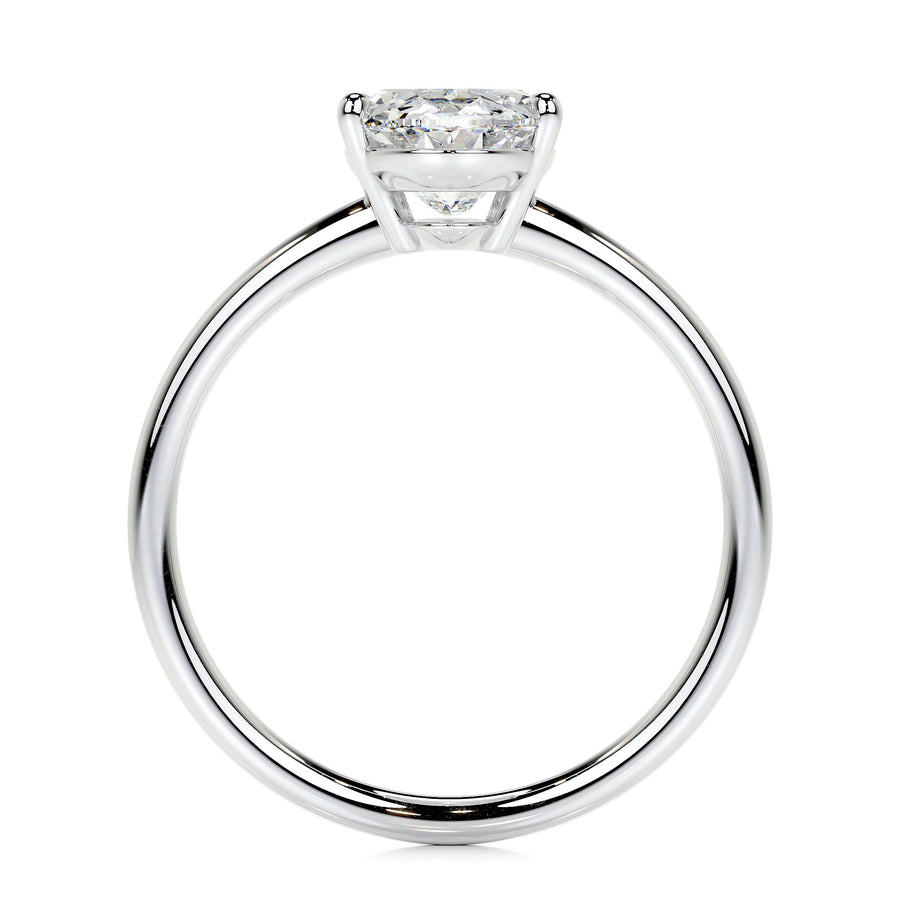 2.0 CT Oval Solitaire CVD E/VS2 Diamond Engagement Ring - Barbara Maison 