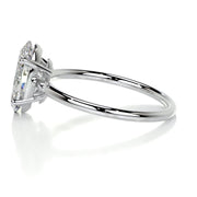 2.0 CT Oval Solitaire CVD E/VS2 Diamond Engagement Ring - Barbara Maison 