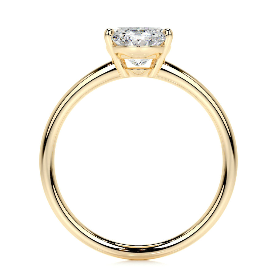2.0 CT Oval Solitaire CVD E/VS2 Diamond Engagement Ring - Barbara Maison 