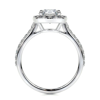 1.50 CT Round Halo CVD E/VS2 Diamond Engagement Ring - Barbara Maison 