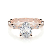 2.0 CT Oval Solitaire CVD F/SI1 Diamond Engagement Ring - Barbara Maison 