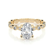 2.0 CT Oval Solitaire CVD F/SI1 Diamond Engagement Ring - Barbara Maison 