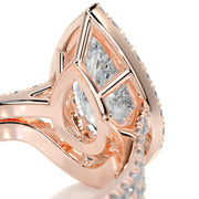 2.0 CT Pear Halo CVD F/VS Diamond Bridal Set - Barbara Maison 