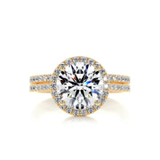 2.0 CT Round Halo CVD F/VS Diamond Bridal Set - Barbara Maison 
