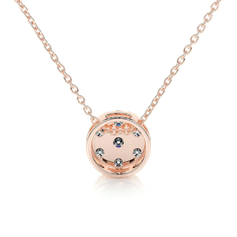 0.50 TCW Round CVD F/VS Diamond Necklace - Barbara Maison 