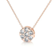 0.50 TCW Round CVD F/VS Diamond Necklace - Barbara Maison 