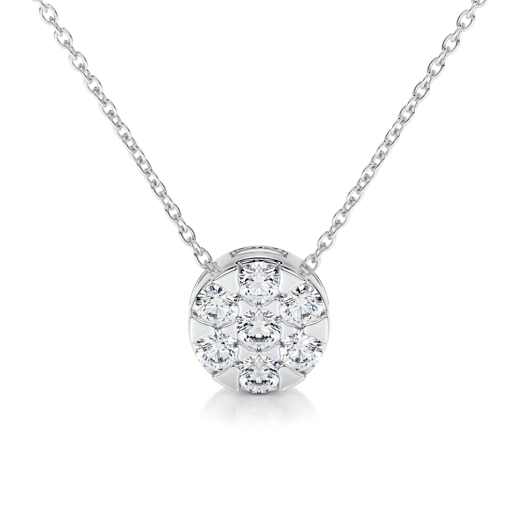 0.50 TCW Round CVD F/VS Diamond Necklace - Barbara Maison 