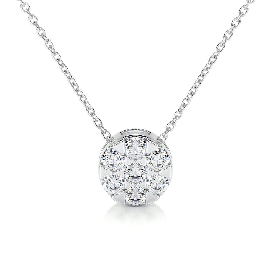 0.50 TCW Round CVD F/VS Diamond Necklace - Barbara Maison 