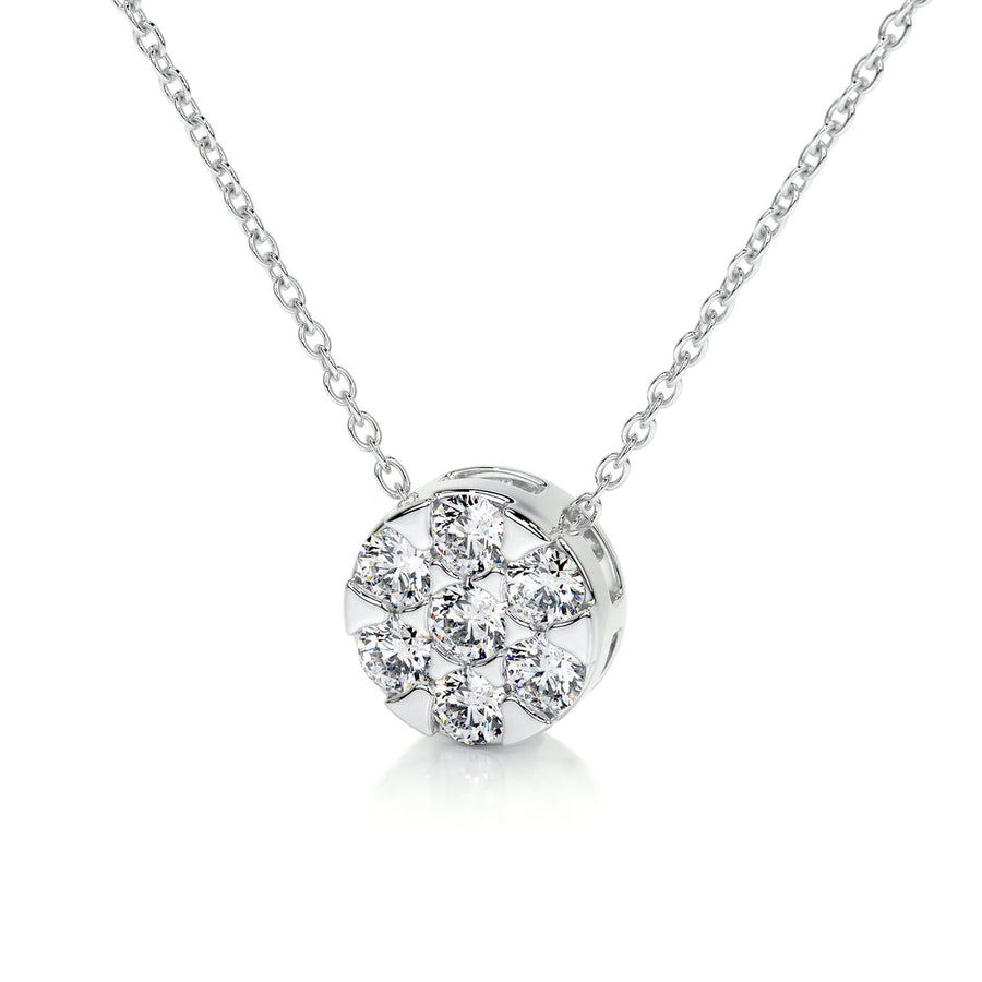 0.50 TCW Round CVD F/VS Diamond Necklace - Barbara Maison 