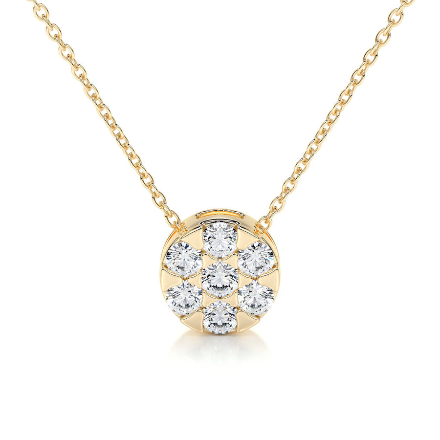 0.50 TCW Round CVD F/VS Diamond Necklace - Barbara Maison 