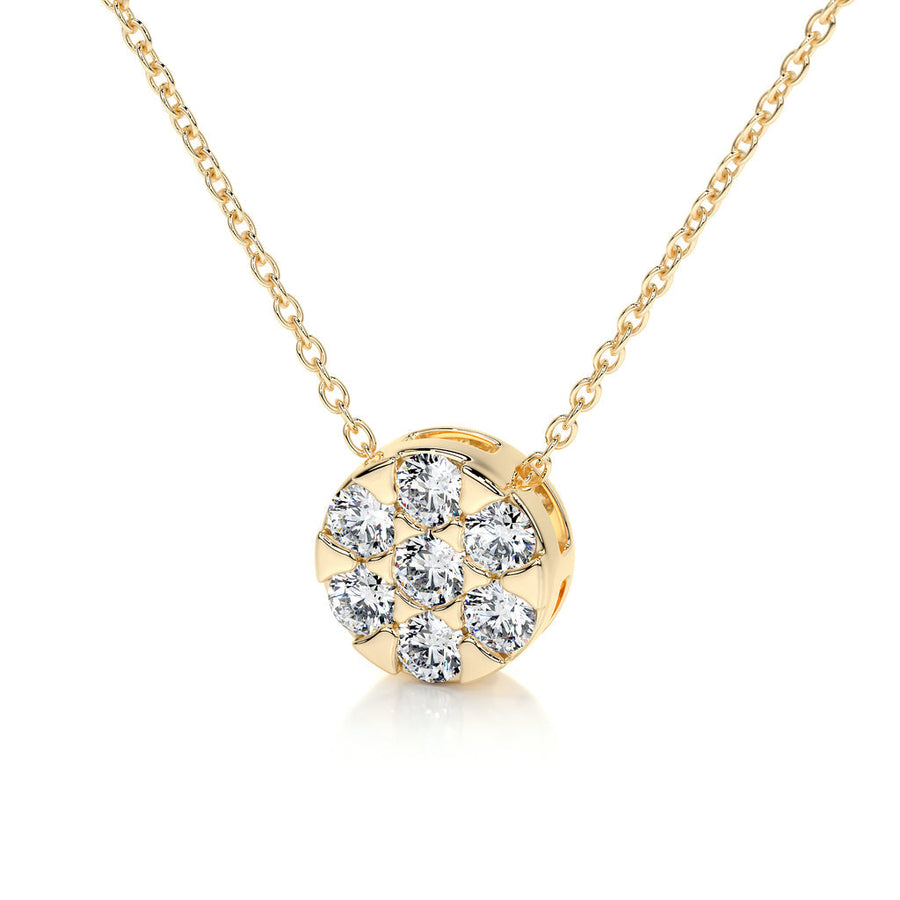 0.50 TCW Round CVD F/VS Diamond Necklace - Barbara Maison 