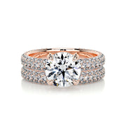 2.0 CT Round Solitaire CVD F/VS Diamond Bridal Set - Barbara Maison 