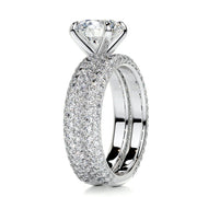 2.0 CT Round Solitaire CVD F/VS Diamond Bridal Set - Barbara Maison 