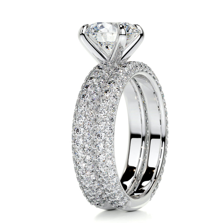 2.0 CT Round Solitaire CVD F/VS Diamond Bridal Set - Barbara Maison 