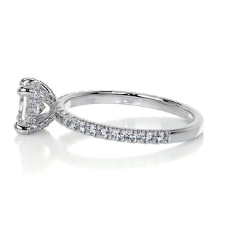 1.05 CT Radiant Hidden Halo CVD E/VS2 Diamond Engagement Ring - Barbara Maison 