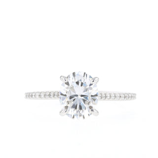 0.84 CT-2.72 CT Oval Solitaire Moissanite Engagement Ring - Barbara Maison 