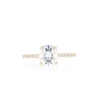 0.84 CT-2.72 CT Oval Solitaire Moissanite Engagement Ring - Barbara Maison 