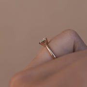 0.84 CT-1.91 CT Emerald Cut Bezel Solitaire Engagement Ring - Barbara Maison 