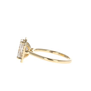 1.04 CT-2.40 CT Radiant Cut Halo Moissanite Engagement Ring - Barbara Maison 