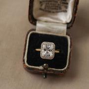 1.04 CT-2.40 CT Radiant Cut Halo Moissanite Engagement Ring - Barbara Maison 