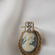 1.04 CT-2.40 CT Radiant Cut Halo Moissanite Engagement Ring - Barbara Maison 