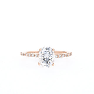 0.84 CT-2.72 CT Oval Solitaire Moissanite Engagement Ring - Barbara Maison 