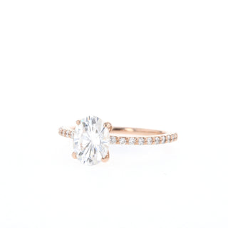 0.84 CT-2.72 CT Oval Solitaire Moissanite Engagement Ring - Barbara Maison 