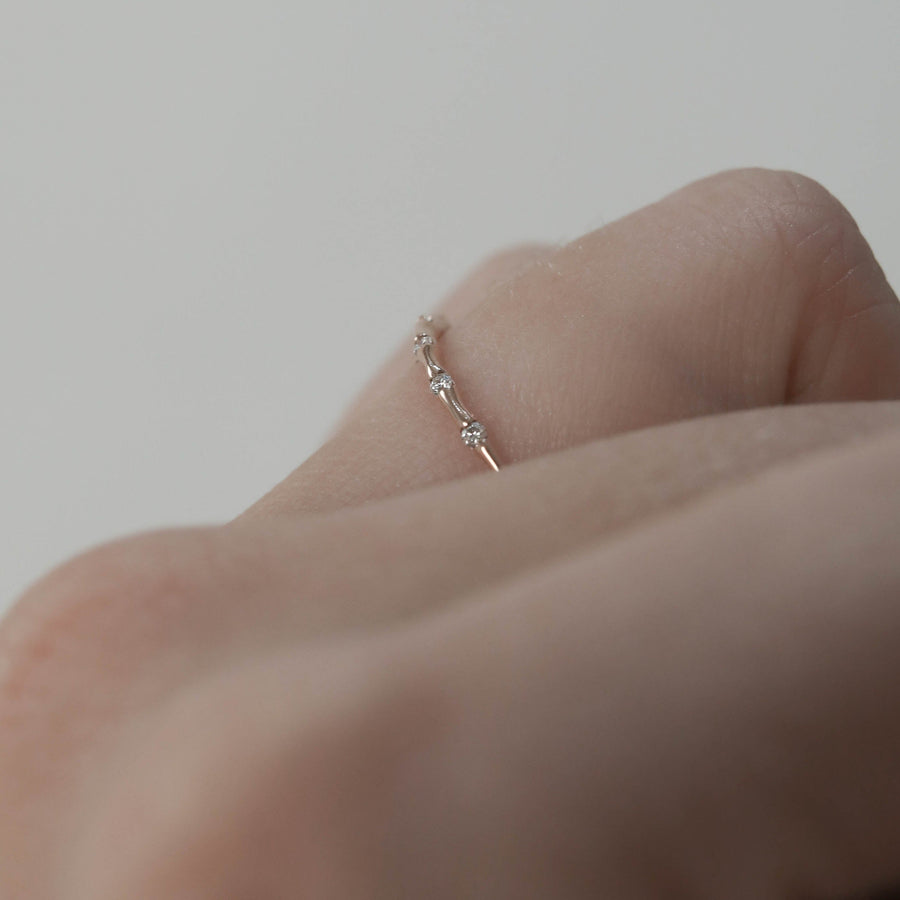 0.07 Dainty Moissanite Wedding Band