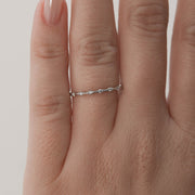 0.07 Dainty Moissanite Wedding Band