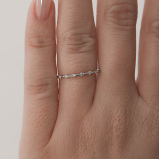 0.07 Dainty Moissanite Wedding Band