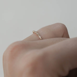 0.07 Dainty Moissanite Wedding Band