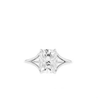 2.15 CT Cushion Solitaire & Split Shank Moissanite Engagement Ring - Barbara Maison 