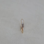 0.42 TCW Baguette 7 Stone Moissanite Wedding Band - Barbara Maison 