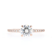 0.68 CT-1.35 CT Round Cut Solitaire Moissanite Engagement Ring - Barbara Maison 