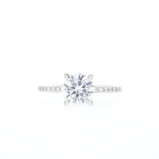 0.68 CT-1.35 CT Round Cut Solitaire Moissanite Engagement Ring - Barbara Maison 