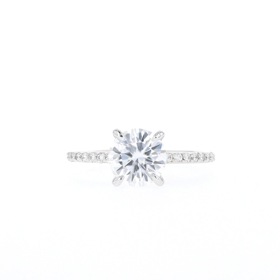 0.68 CT-1.35 CT Round Cut Solitaire Moissanite Engagement Ring - Barbara Maison 