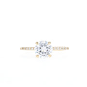 0.68 CT-1.35 CT Round Cut Solitaire Moissanite Engagement Ring - Barbara Maison 