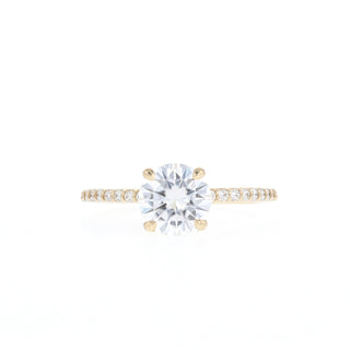 0.68 CT-1.35 CT Round Cut Solitaire Moissanite Engagement Ring - Barbara Maison 