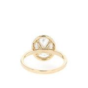 0.84 CT-2.72 CT Oval Cut Halo Moissanite Engagement Ring - Barbara Maison 