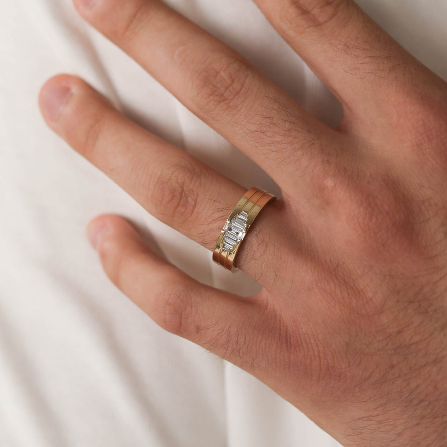 Stone Setting Classic High-Polish Finish Men's Band - Barbara Maison 