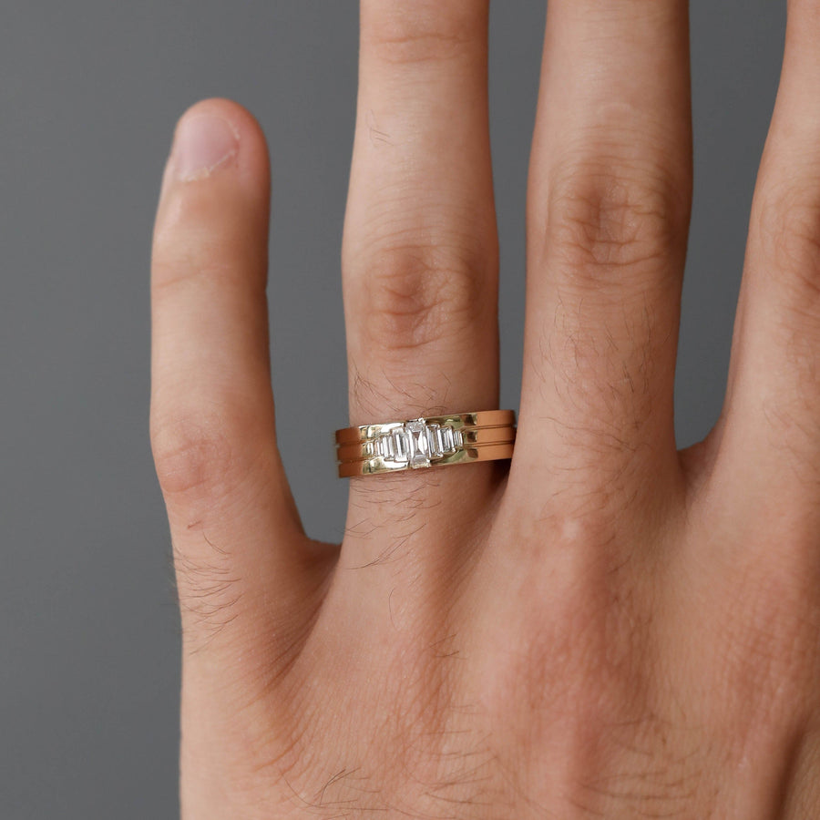 Stone Setting Classic High-Polish Finish Men's Band - Barbara Maison 