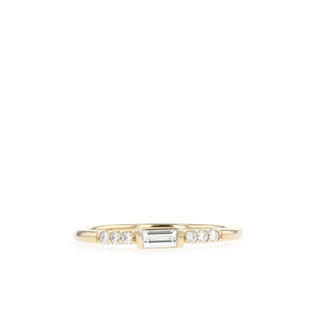 0.20 Baguette & Moissanite Wedding Band