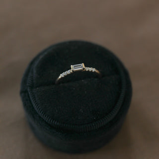 0.20 Baguette & Moissanite Wedding Band