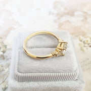 1.0 CT Round Five Stones CVD E/VS1 Diamond Engagement Ring - Barbara Maison 