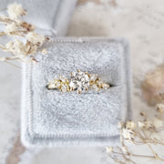 0.85 CT Round Cluster Style D/VVS2 Lab Grown Diamond Engagement Ring - Barbara Maison 