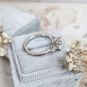 1.0 CT Round Cut Three Stone E/VS1 Lab Grown Diamond Engagement Ring - Barbara Maison 