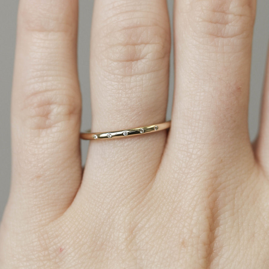 Moissanite Wedding Band