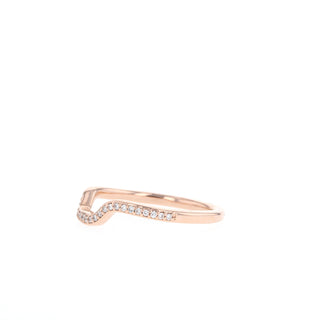 0.15 Curved Moissanite Wedding Band