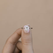 1.33 CT Oval Cut Solitaire Moissanite Engagement Ring - Barbara Maison 