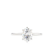 1.33 CT Oval Cut Solitaire Moissanite Engagement Ring - Barbara Maison 